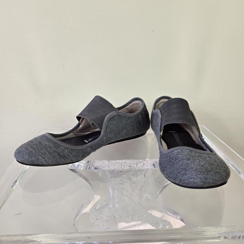 Adidas Stella McCartney Shoes Womens Size 7 Gray Mary Jane Flats Elastic Strap
